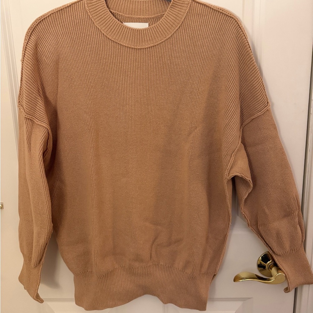 Abercrombie & Fitch Women’s Beige Crewneck Sweater